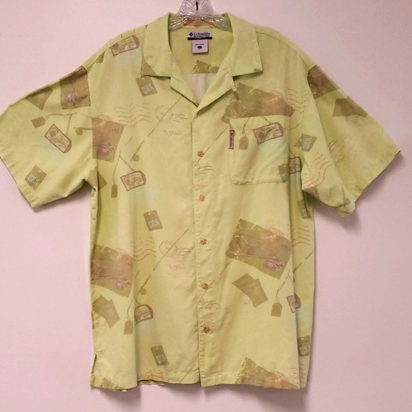 Columbia lime green button-up shirt🍈 - Picture 2 of 9